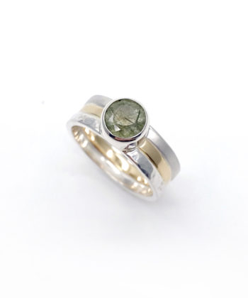 Ioana Enache sterling silver and gold ring