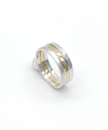 sterling silver and gold three rings