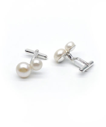 sterling silver cufflinks with pearls